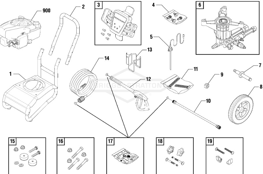 Craftsman 2800 psi power washer 020591-0 replacement parts breakdown manual